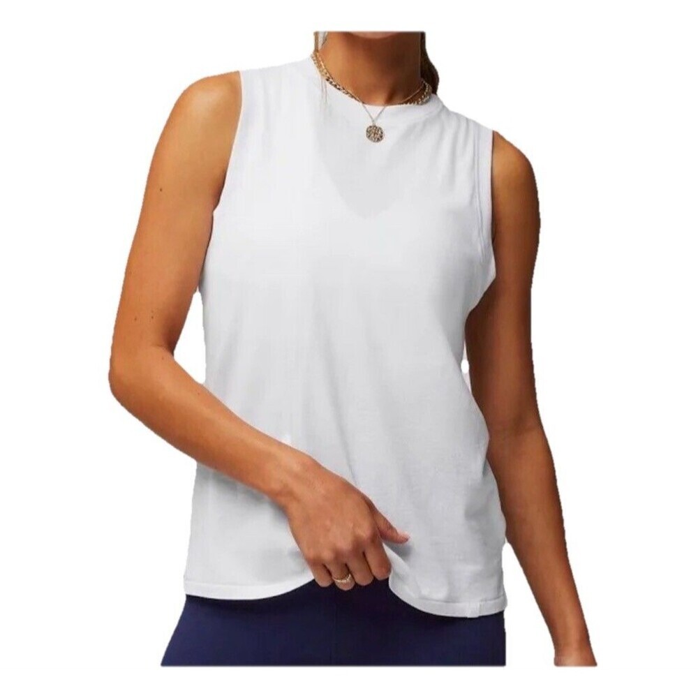 Fabletics Ivory Sleeveless Athletic Tank Top Lightweight Workout Yoga S